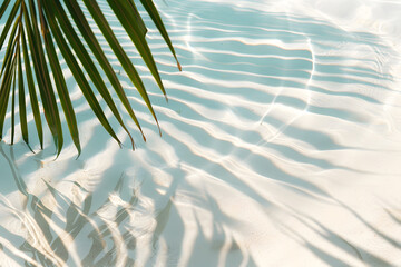 tropical leaf shadow on water AI generatives