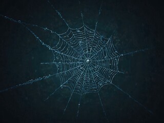 Blue spider web illustration