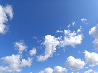 Nice weather. Beautiful clouds on blue sky.