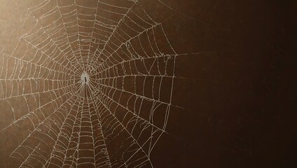 Brown spider webs illustration.