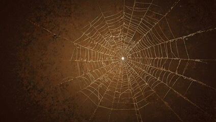 Brown spider webs illustration.