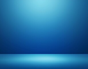 Blue empty room studio gradient used for background and display your product