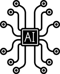 Artificial intelligence icon illustration vector