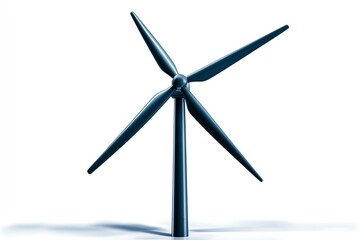 Leinwandbilder - Minimalist wind turbine icon, using clean, simple lines to represent renewable energy in a sleek, modern style