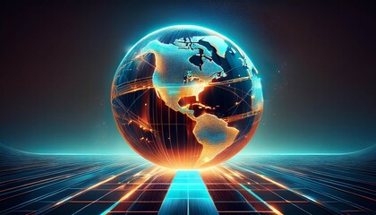 Wall Mural - global business concept