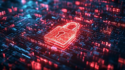 Leinwandbilder - Cyber security network Cybersecurity system technology Businessman protecting data personal information encryption digital padlock on tablet and virtual interface Data protection priva : Generative AI