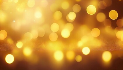golden color blurred abstract background. yellow bokeh christmas blurred beautiful shiny Christmas lights.