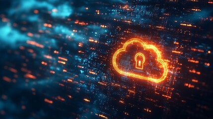 Poster - Cyber security on cloud technology Data storage and Exchange business information with internet cloud technology Block chain File transfer Protocol File sharing on cyber global network : Generative AI