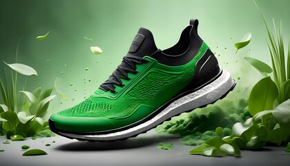 vibrant green sneakers showcasing stylish design and modern flair