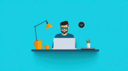 Web developer designing website layout, responsive design concept, flat design illustration
