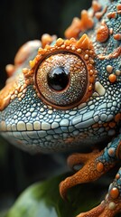 Sticker - Close Up of a Chameleon's Eye - Macro Photography