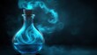 © Viam - Enchanting blue potion bottle with mystical smoke