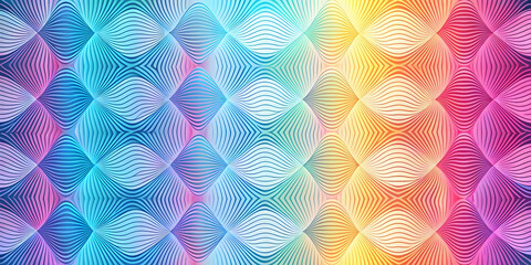 Wall Mural - abstract geometric rainbow pattern: a mesmerizing blend of vibrant colors and intricate geometric sh