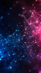 Fototapete - Modern and futuristic abstract backdrop depicting connectivity, big data, and artificial intelligence