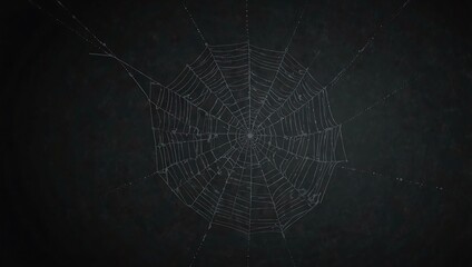 Dark gray spider web illustration