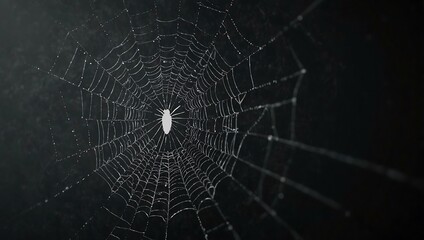Dark gray spider web illustration