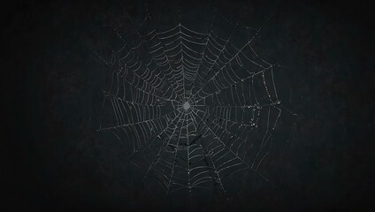 Dark gray spider web illustration