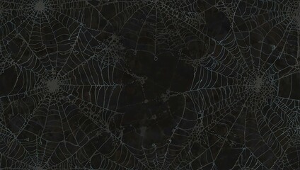 Dark gray spider webs illustration.