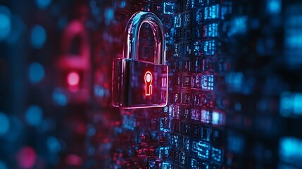 Poster - Cyber security network privacy data protection concept Computer programmer team with network security system software development data encryption innovation cybersecurity technology ba : Generative AI