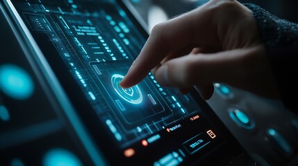 Fototapete - cyber security and Security password login online concept  Hands typing and entering username and password of social media log in with smartphone to an online bank account data protect : Generative AI