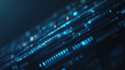 Abstract Blue Digital Data Flow