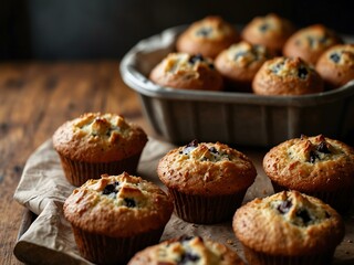 Enjoying freshly baked muffins.