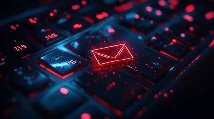 Poster - cyber crime phishing mail  security awareness to protect important data hacking : Generative AI