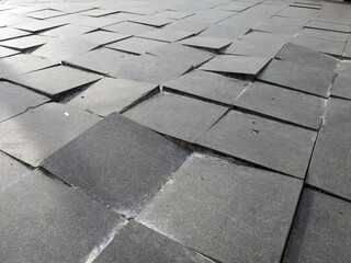 Sloped paving slabs due to improper styling