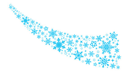 Wall Mural - Snowflakes and stars silhouette vector illustration eps 10