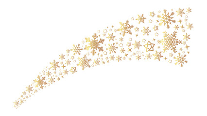 Wall Mural - Snowflakes and stars silhouette vector illustration