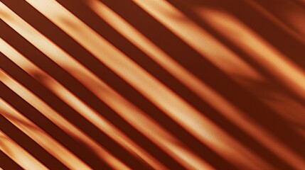 Wall Mural - diagonal lines of light and shadow are cast on an orange wall, creating an abstract background with 
