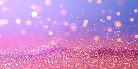 Wall Mural - Pink glitter with bokeh lights.