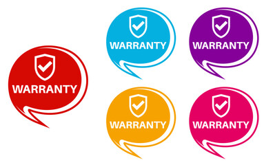 set sign warranty icon. product guarantee sign template banner design vector illustration