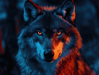 Canvas Print - portrait of a wolf