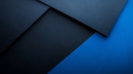 Poster - Abstract Geometric Background of Blue and Black Shapes