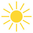 © Katsiaryna Hatsak - Sun. Yellow icon on white background. Vector illustration. Sun icon in simple style on a white background