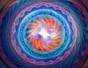 Wall Mural - surreal graphic fractal background. creative design elements artwork