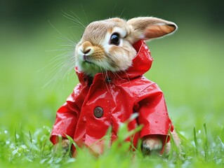 easter bunny in grass