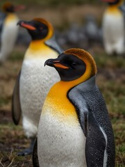 Wall Mural - King penguin in the Falkland Islands.