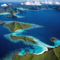 Poster - tropical islands with turquoise waters