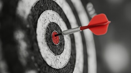 Red dart strikes the bullseye on a dartboard in a game played indoors during an evening gathering