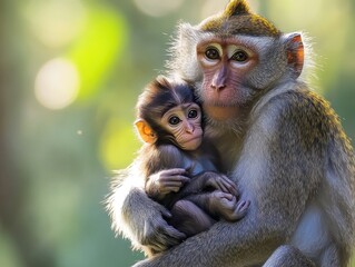 Wall Mural - mother and baby