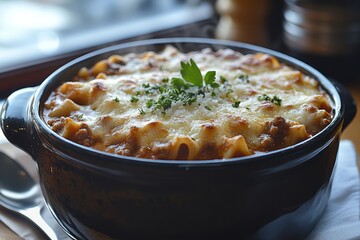 Poster - comfort food, lasagna soup a savory twist on the classic italian dish, ideal for winter days