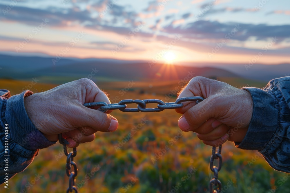 Person breaking chains freedom equality personal strength motivation ...