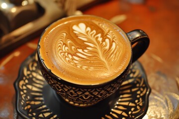 Stunning Latte Art in a Coffee Cup