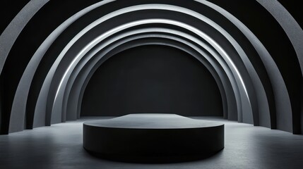 Abstract Minimalist Archway with Podium