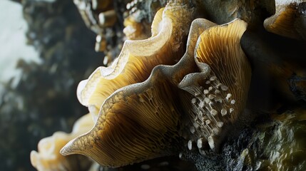 Canvas Print - Close-Up of a Delicate Mushroom in the Forest