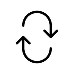 Leinwandbilder - Refresh icon, sync repeat and reload arrow icon symbol convert button sign	
