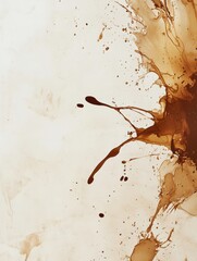 Poster - An abstract artistic background of dynamic coffee stains and splashes creating a unique visual texture. Generative AI