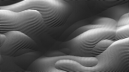 Wall Mural - point wave noise texture. abstract dot background. technological cyberspace background.